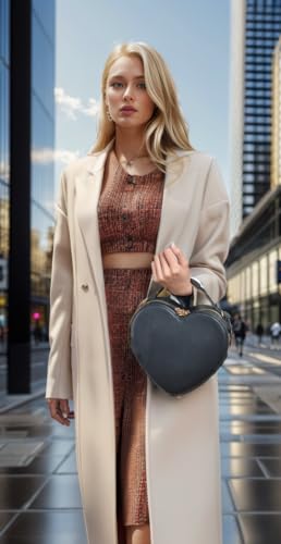 Heart-Shaped Zip-Around Crossbody Purse