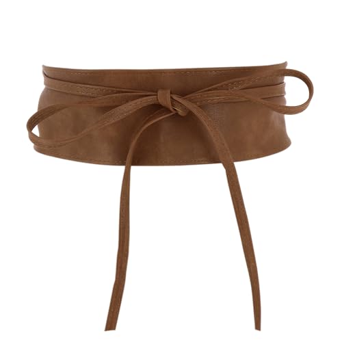 Woman Leatherette Waisband Obi Belt, Mica Main image