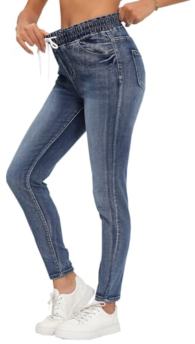 Women’s Curvy High Rise Skinny Jeans Comfy Stretch Classic Jeans Pants