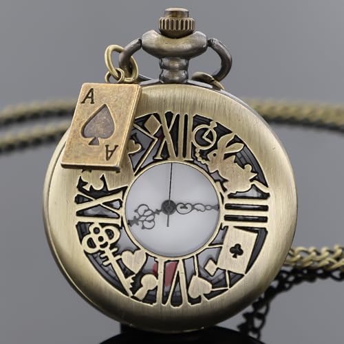 Nostalgia Movie-Theme Alloy Quartz Pocket Watch with Necklace Chain
