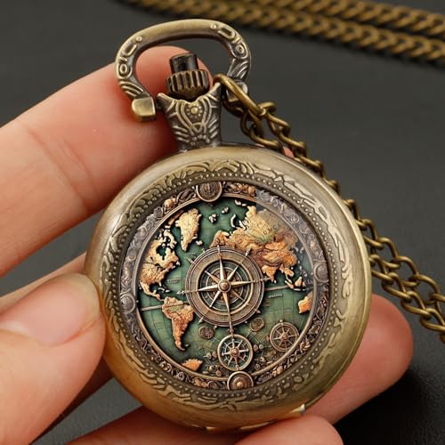 Vintage Pocket Watch for Women Men Dragon Eagle Crow Design Bronze Qua