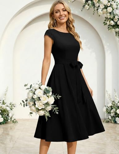 DRESSTELLS Women's Cocktail Dresses, Formal Wedding Guest Church Dress