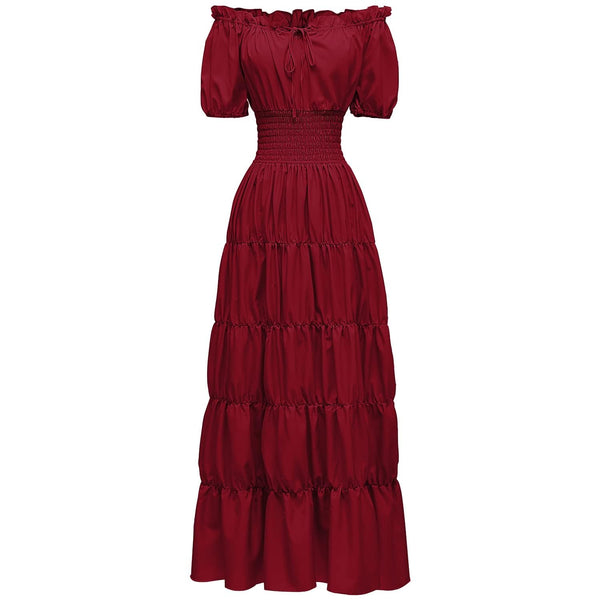 Abaowedding Renaissance Women Medieval Chemise Dress Pirate Peasant Top Irish Under Dress