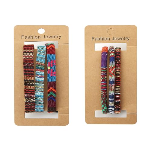 HZMAN Mix 6 Wrap Bracelets Men Women, Hemp Cords Ethnic Tribal Bracelets Wristbands (Mix 6 Wrap)
