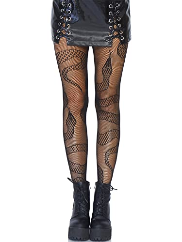 Dark Animal Print Fishnet Tights Main image