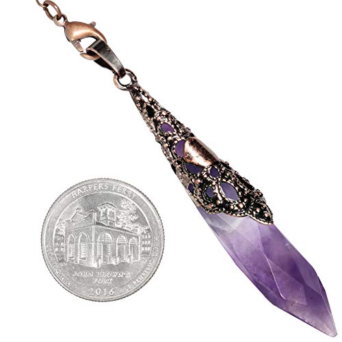 Rockcloud Crystal Stone Dowsing Pendulum Chakra Crystal Point Pendulum