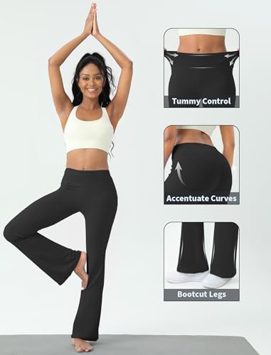 Women's Yoga Pants Bootcut Flare Leggings Flared Bell Bottom Leggings