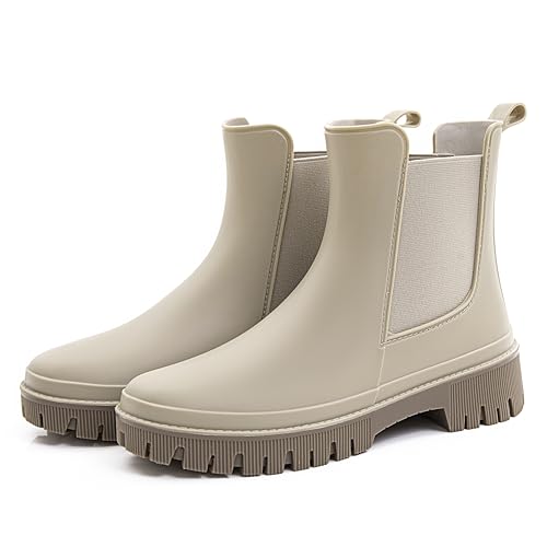 Women's Short Rain Boots Waterproof Chelsea Rain Boots For Main image