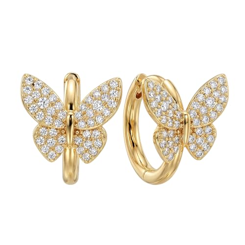 Cubic Zirconia Huggie Earrings 14k Gold Plated Tiny Earrings Small Huggie Hoop Earrings Simple Lightweight Hoops Gift for Women Main image