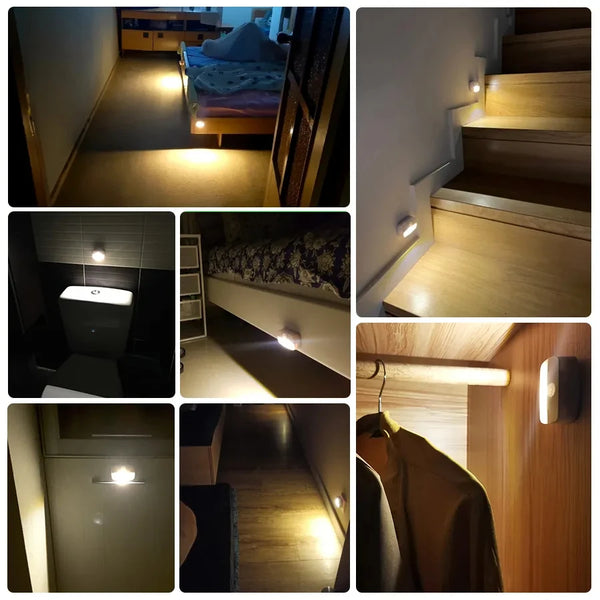 Auto On/off LED Smart Night Lamp Under Cabinet LED Light for Night Cupboard Closet Stairs