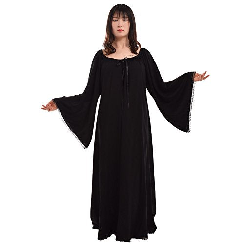 BLESSUME Medieval Wedding Dress Renaissance Pirate Faire Celtic Chemise Under Dress