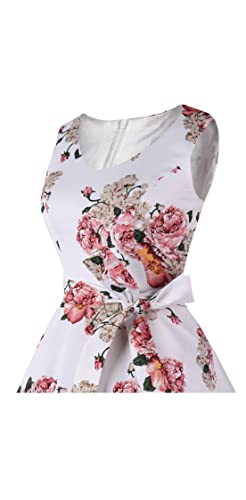 Dressever Women's 50s 60s Vintage Sleeveless Dress | Cocktail Party Dress with Pockets;Anniversary dress;Halloween dress;Christmas dress;Work dress