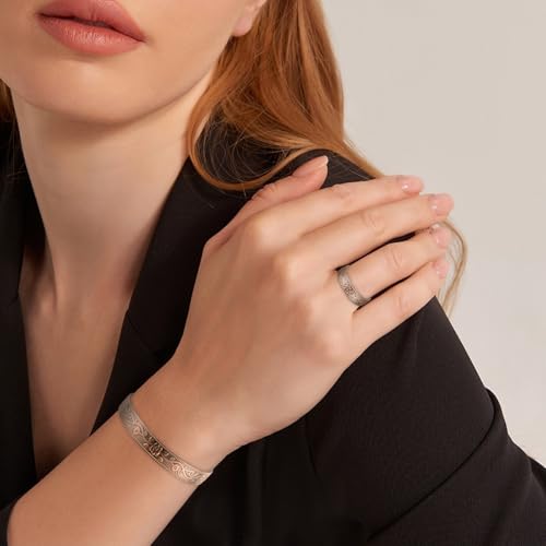 Copper Magnetic Bracelet Set for Women Men, Pure Copper Jewelry Gift