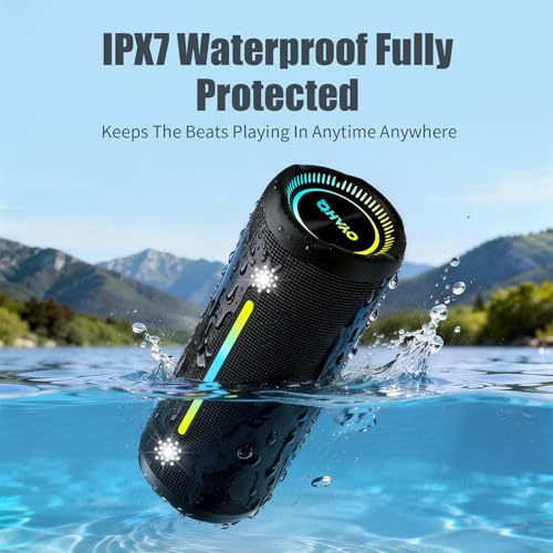 25W Outdoor Bluetooth Speaker – IPX7, Colorful Lights, 24H Secondary image