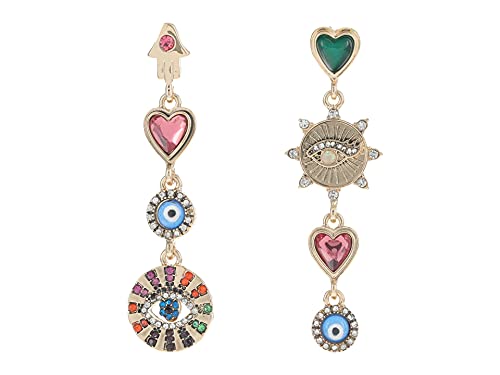 Betsey Johnson Womens Evil Eye Linear Earrings Main image