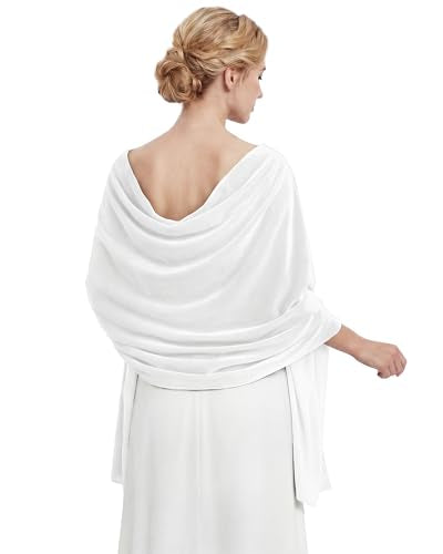 Geyoga Women Velvet Scarfs Shawl and Wrap for Evening Dresses
