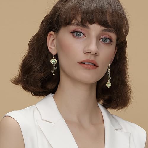 Vintage Plum Blossom Asymmetric Dangle Earrings Secondary image