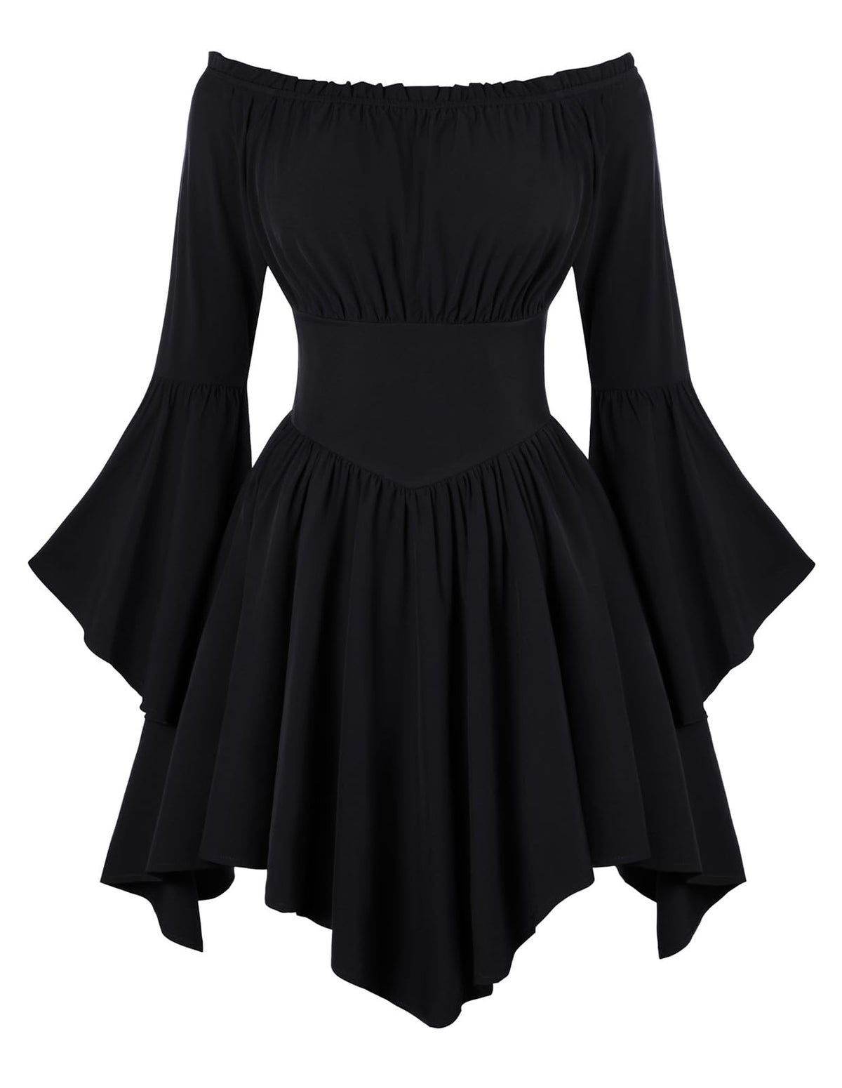 Scarlet Darkness Renaissance Costume Women Pirate Off Shoulder Corset Dress