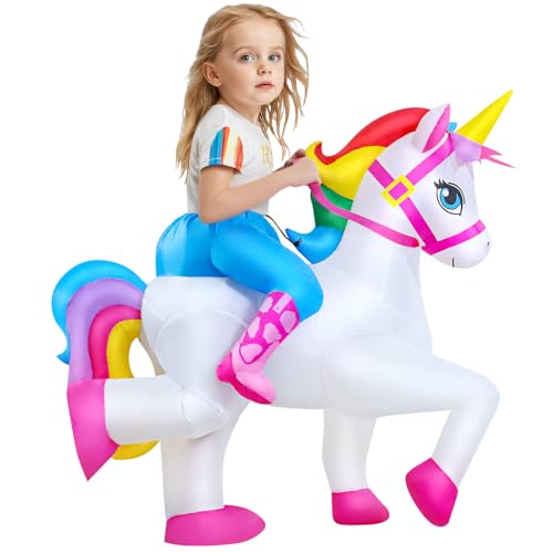 Inflatable Unicorn Costume Kids Unicorn Costume For Halloween Party Cosplay Blow Up Costume For Kids