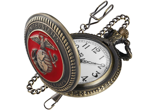 Hollowed-Out Eagle Quartz Men's Pocket Watch