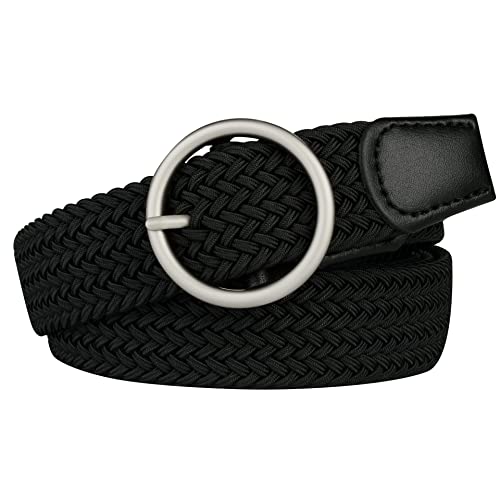 Womens Plus Size Belts 39 To 75inch Stretch Belt Black Elastic Belts