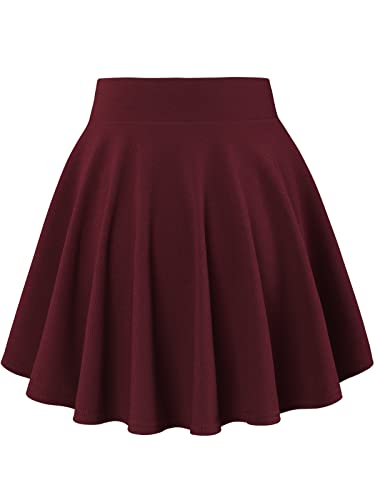 DJT Fashion Women's Versatile Skater Mini Skirt with Built-in Shorts