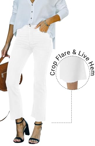 Flare Jeans For Womens Crop Flare Jeans With Raw Hem