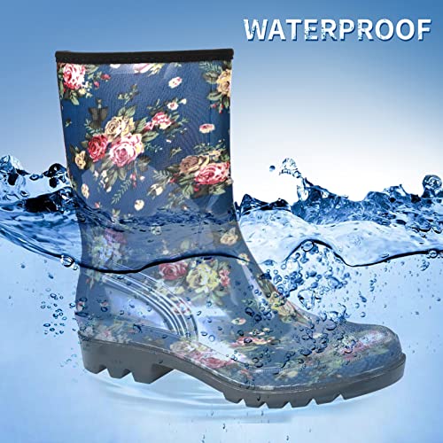 Women's Wide Calf Waterproof Rain Boots – Seamless Pvc Boots