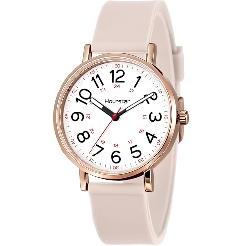 Women's Analog Nurse Watch with Second Hand for Nursing, 12/24 Time, S Main image