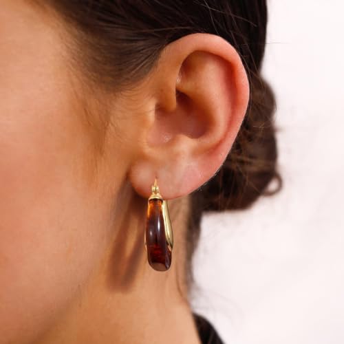 KELORIS PATH Acrylic Hoop Earrings for Women