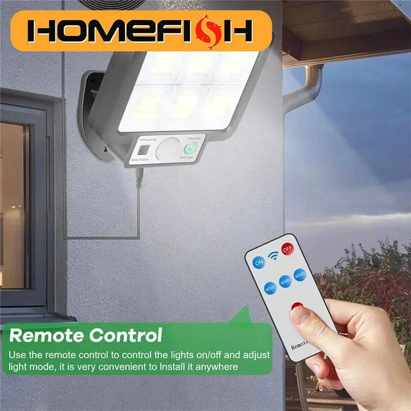 Homefish LED Solar Split Wall Lamp With Motion Sensor Outdoor Waterproof Emergency Lighting for S... Main image
