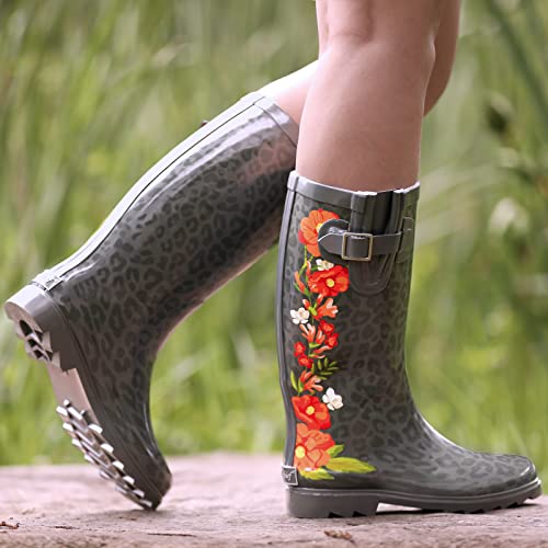 Rain Boots For Women, Waterproof Ladies Tall Knee High