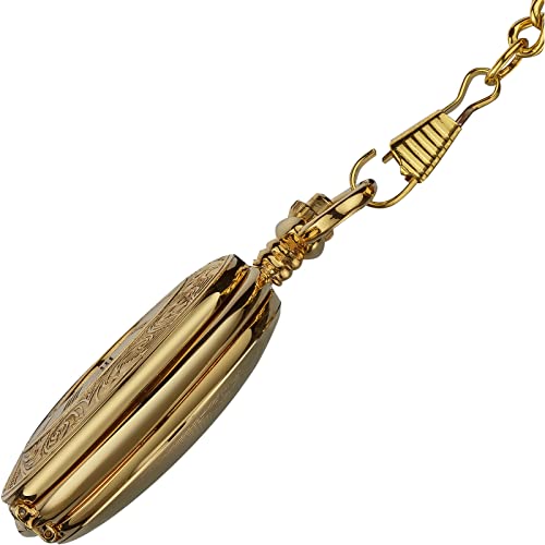Mechanical Skeleton Pocket Watch with Chain