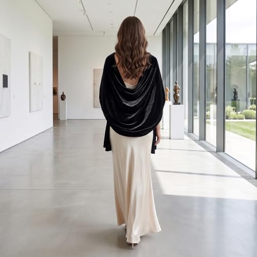 Velvet Bridal Shawl, Wrap for Wedding Banquet Evening Dress