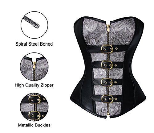 Gothic Corset Bustier with Chain Detail