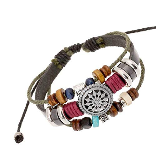 OYEFLY Vintage Bohemia Beaded Bracelet, Multilayer Hand Woven Wristbands, Hemp Cords Wrap Bracelet Jewelry for Men and Women Secondary image