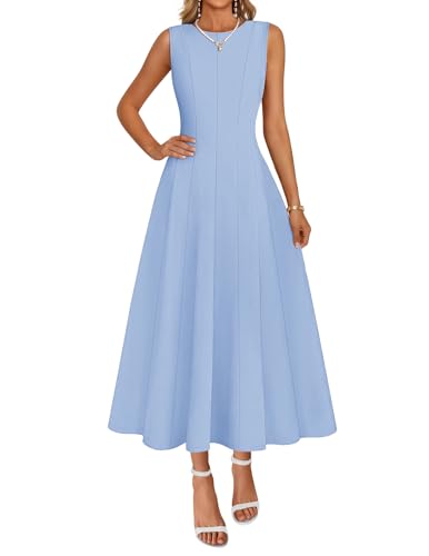 MEROKEETY Women's Semi Formal Cocktail Wedding Guest A Line Maxi Dresses