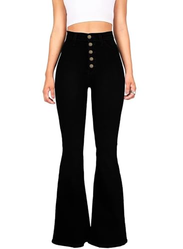 High Waisted Flare Jeans For Women Stretch Wide Leg Jeans