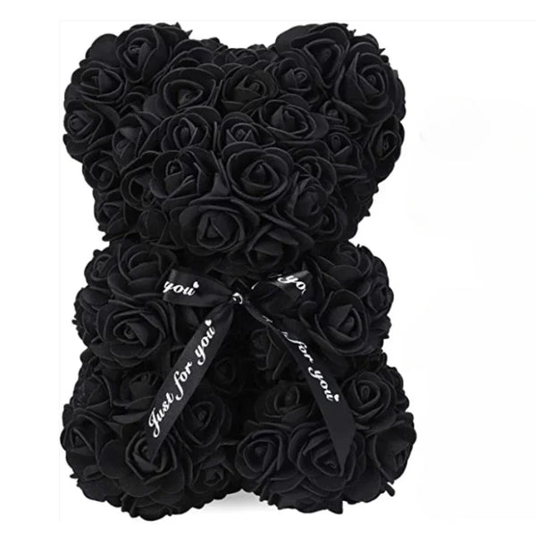 Eternal Rose Teddy Bear - Handmade Flower Bear Gift for Valentine's Day, Anniversary, Birthday & Mother's Day