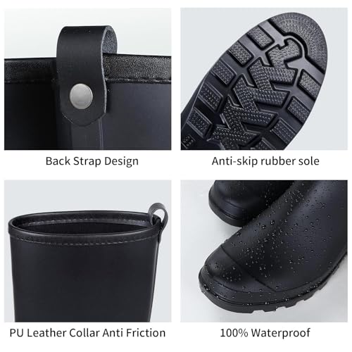 Women's Mid Calf Waterproof Rain Boots