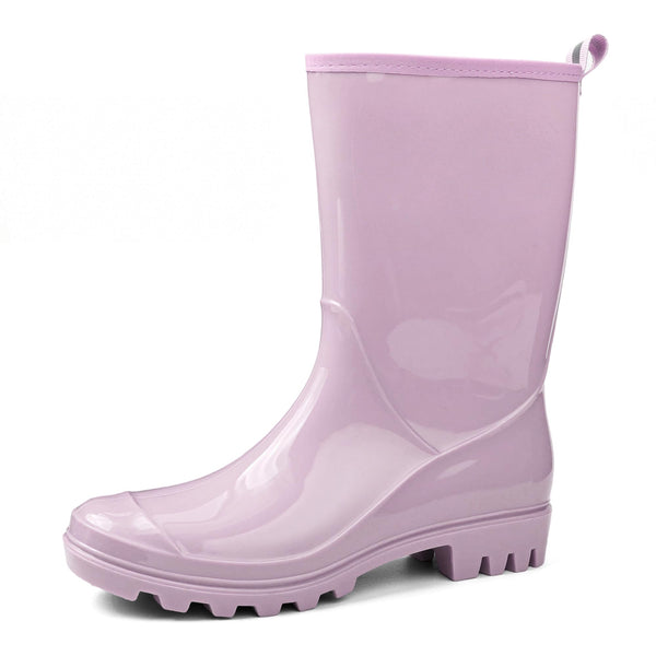 Women's Mid-calf Waterproof Rain Boots – Seamless Pvc With Anti-slip
