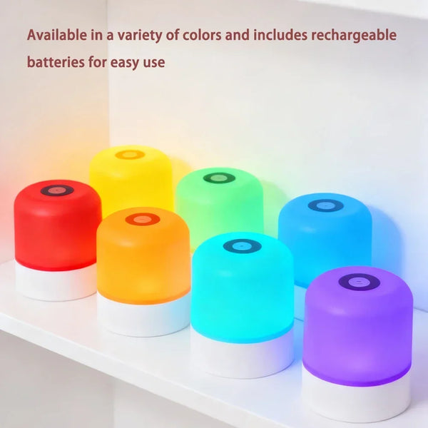 LED Night Light Dimmable Rechargeable/plug-in Desktop Bedroom Bedside Lighting Decorative Touchsc...