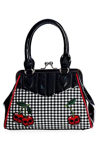 Rockabilly Cherry Skulls Kisslock Handbag
