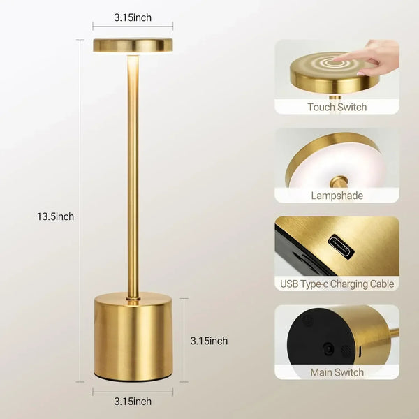 USB Rechargeable Touch Dimming Table Lamp