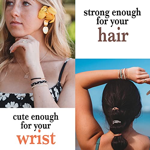 K'lani Inspire Hair Tie Bracelets - Elastic Ponytail Holder - Medium