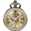 Mechanical Pocket Watch, for Men Women Special Magnifier Half Hunter E