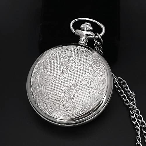 Men's Analog Pocket Watch with Chain — Necklace-Style Pocket Watch for Women
