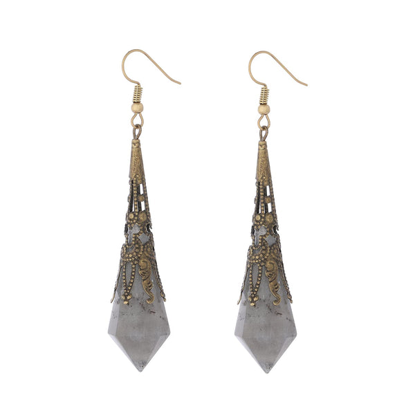 Boho Natural Stone Dangle Drop Earrings