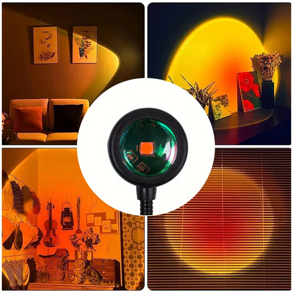 Sunset Projection Lamp, USB Home Decoration Atmosphere Lamp, Multi-angle Rotatable, Suitable for ...