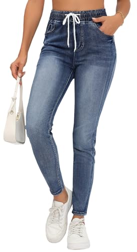 Women’s Curvy High Rise Skinny Jeans Comfy Stretch Classic Jeans Pants Main image